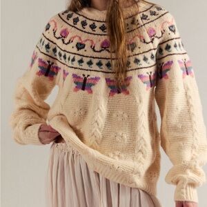 Free People Blooming Bobbles Knit Sweater